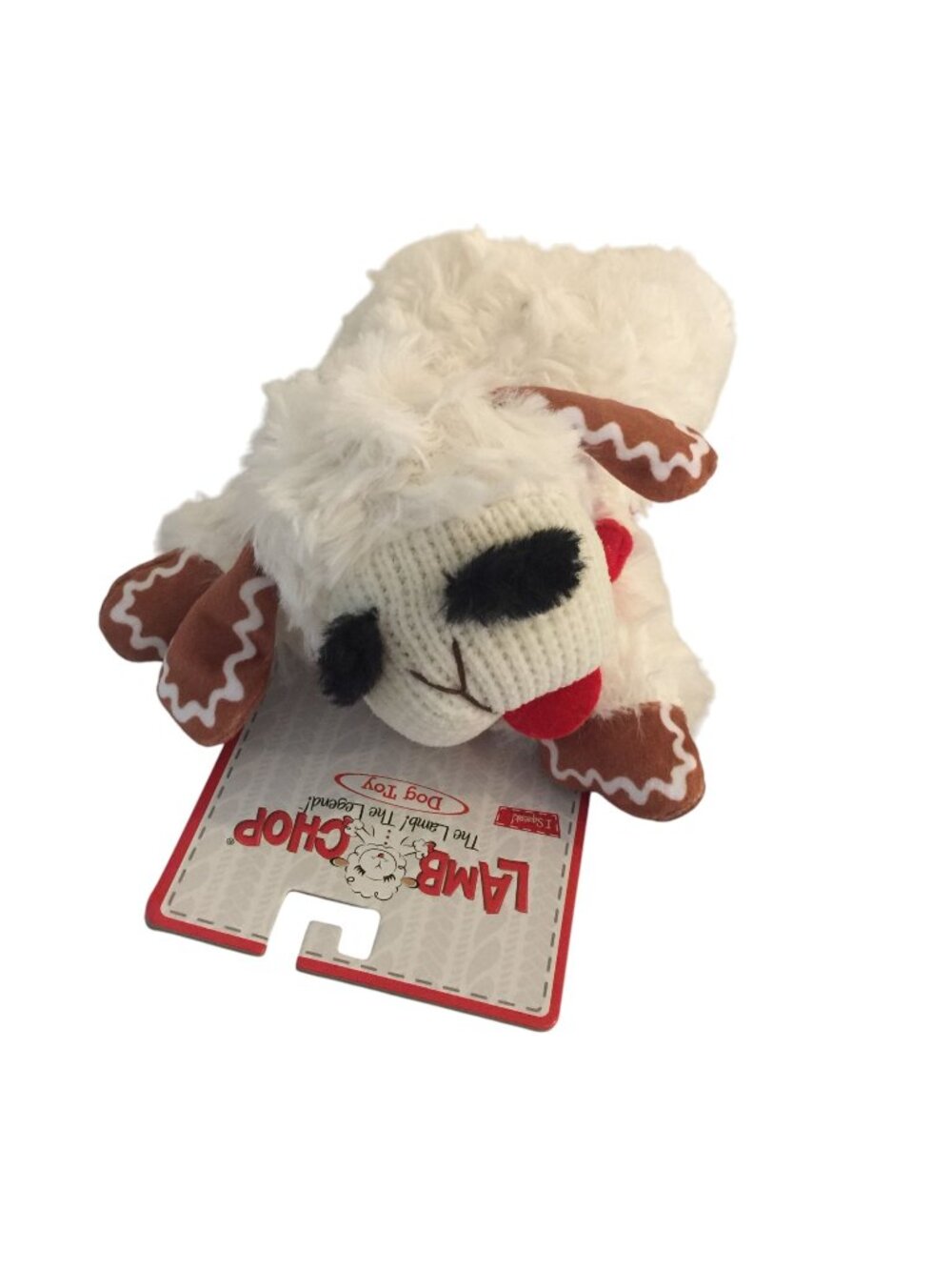 Lamb Chop Holiday Plush Squeak 7" Dog Toy Gingerbread Ears Paws